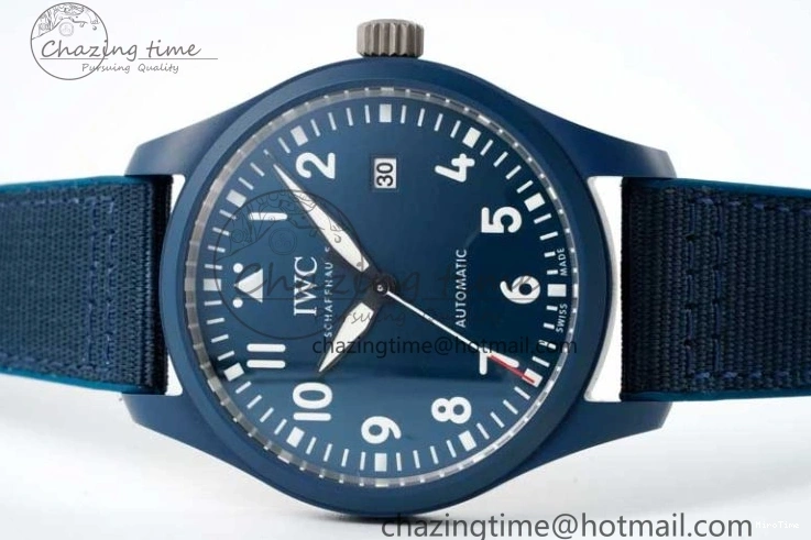MIROTIME 0209 Mark XVIII IW328101 Blue Ceramic M+F 1:1 Best Edition Blue Dial on Blue Nylon Strap A Efficient 7066